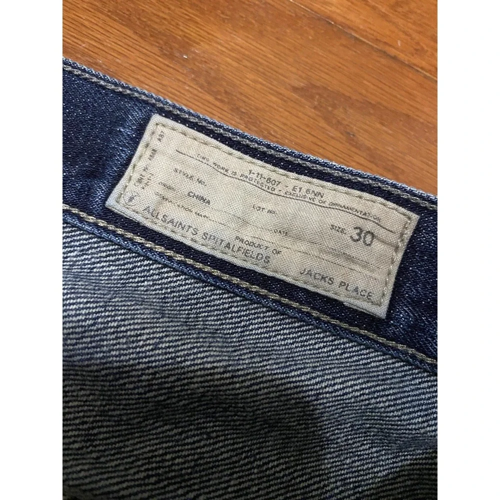 AllSaints Spitalfields Jeans Mens Selvedge Whiskers Honeycomb Fits 32x32 (tag 30